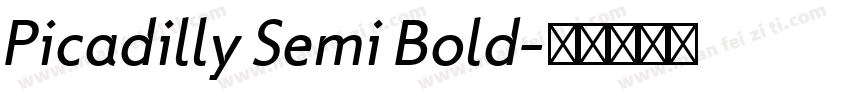 Picadilly Semi Bold字体转换